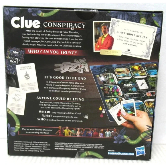 Clue Conspiracy Board Game for Adults & Teens, Secret Role Strategy 4-10 Players - Picture 2 of 3